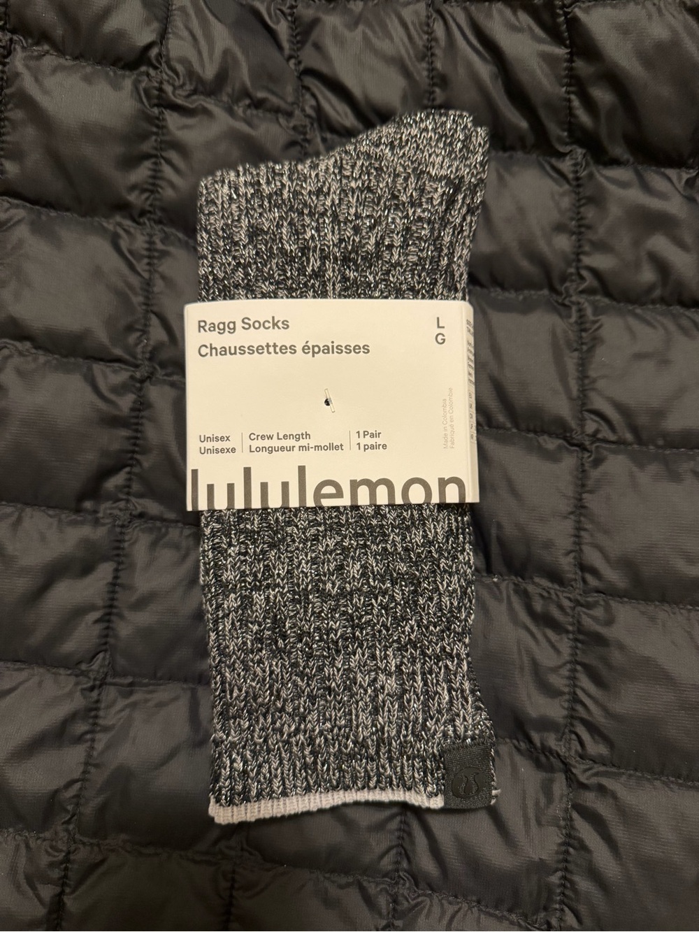 Lululemon Unisex Ragg Crew Socks in L
